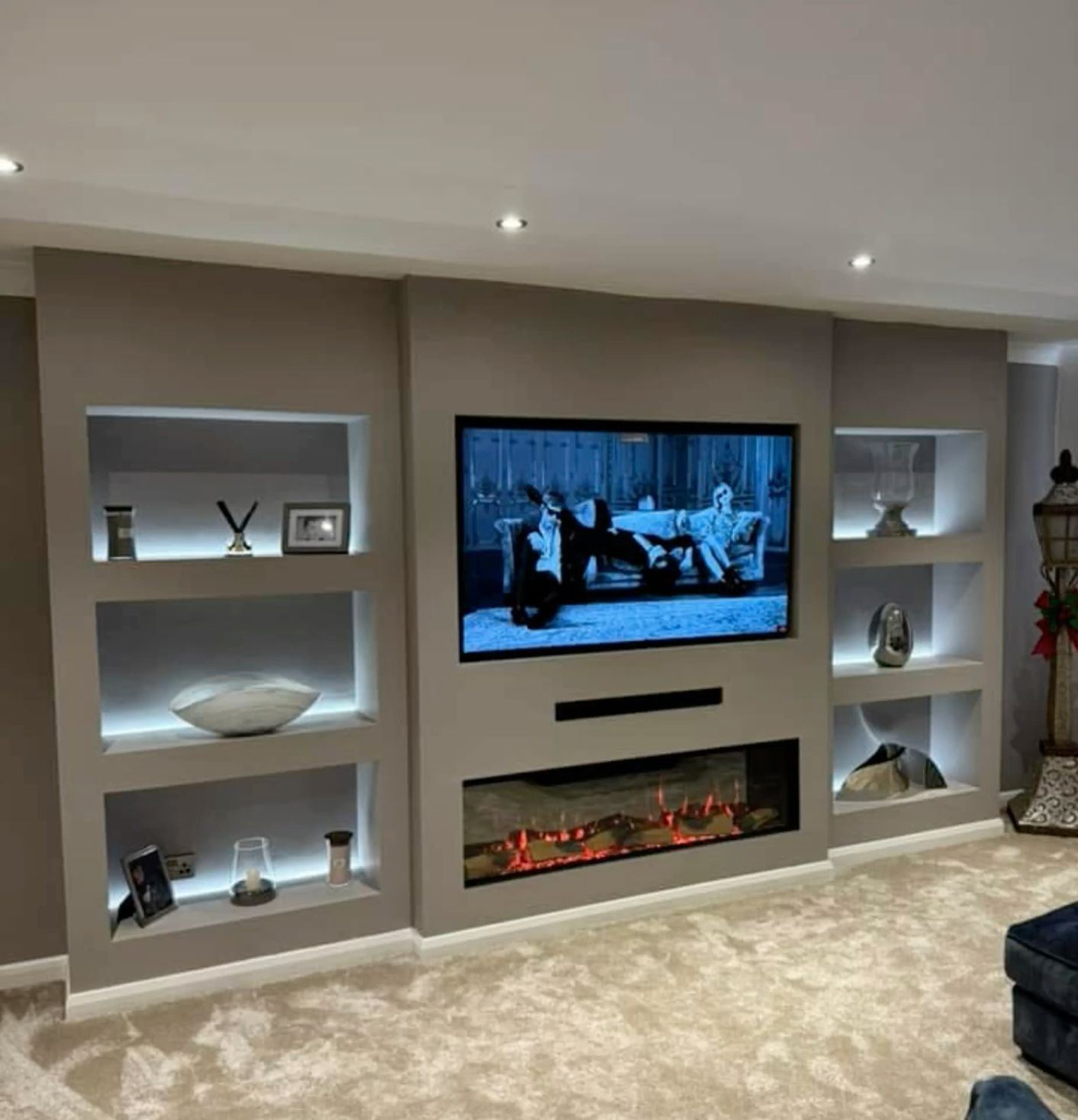 Full Height Feature — Luxury Installation, an example of our bespoke media wall work